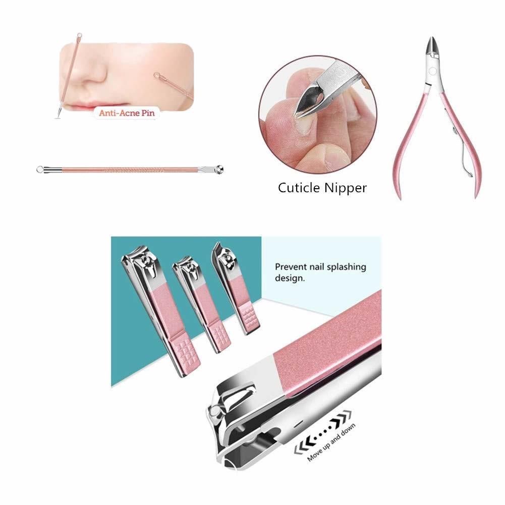 This 18 in 1 manicure pedicure set is made of top high Stainless Steel.
Pretty, sturdy and built to last.