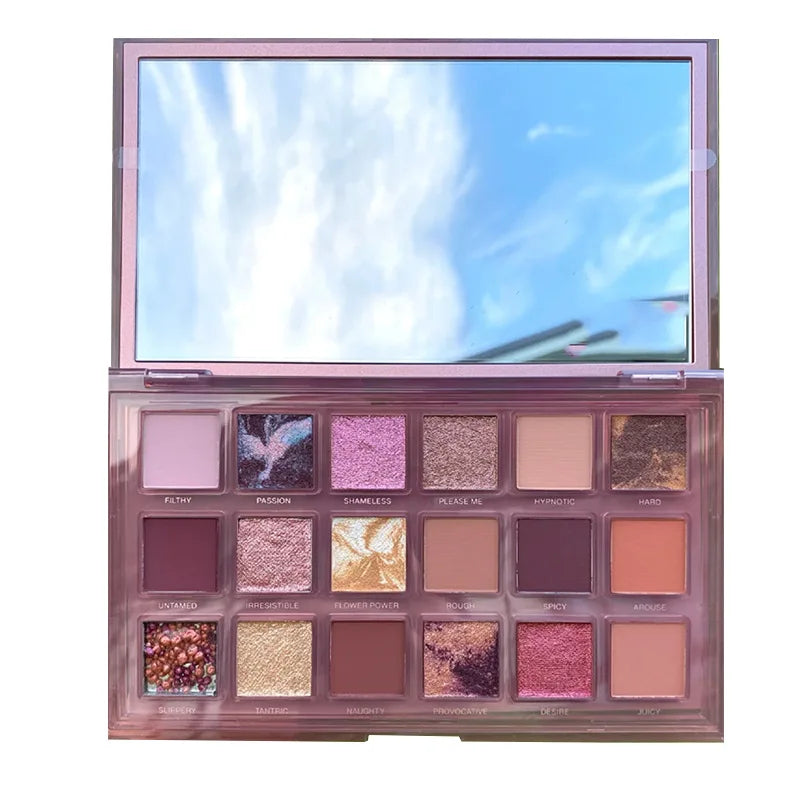 18 different colors and contains pearlescent, and matte, which can be matched with many unique and beautiful eye makeup.
