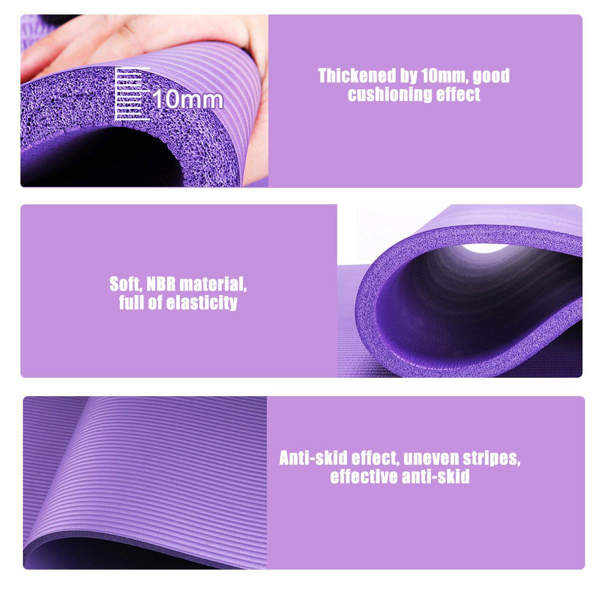 A ) Yoga mat: 72" x 24" x 0.4"