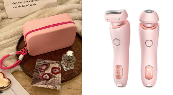 2 In 1 Hair Removal Epilator USB Rechargeable Trimmer Women Body Shaver & Hair Remover