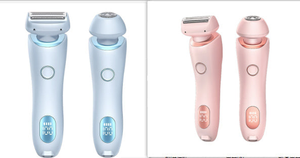 2 In 1 Hair Removal Epilator USB Rechargeable Trimmer Women Body Shaver & Hair Remover