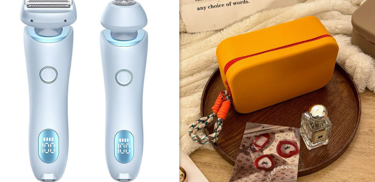 2 In 1 Hair Removal Epilator USB Rechargeable Trimmer Women Body Shaver & Hair Remover