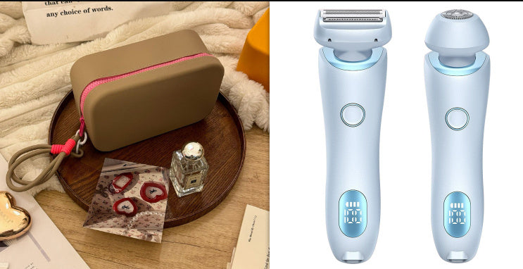 2 In 1 Hair Removal Epilator USB Rechargeable Trimmer Women Body Shaver & Hair Remover