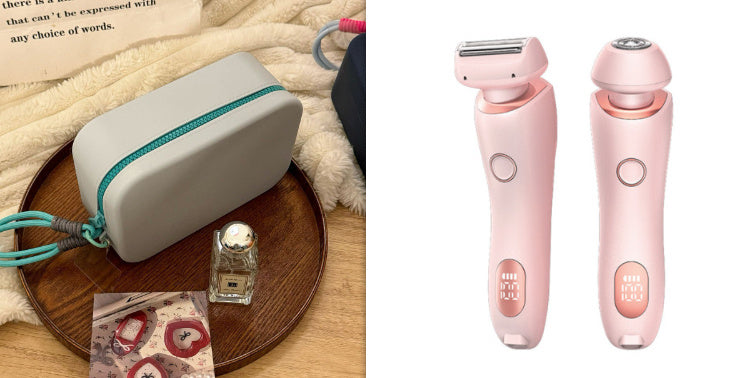 2 In 1 Hair Removal Epilator USB Rechargeable Trimmer Women Body Shaver & Hair Remover