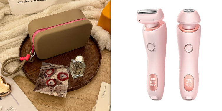 2 In 1 Hair Removal Epilator USB Rechargeable Trimmer Women Body Shaver & Hair Remover