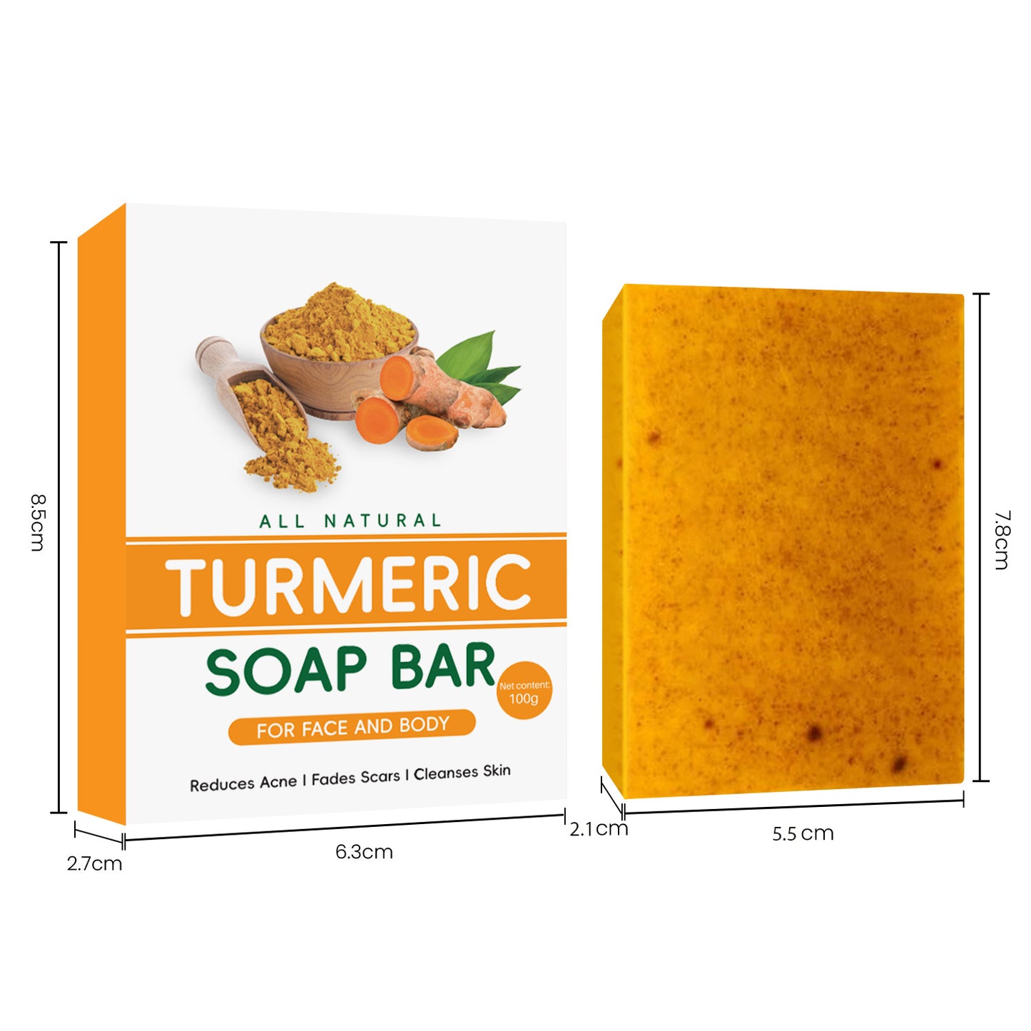 Turmeric Lemon Soap Handmade Cold Process