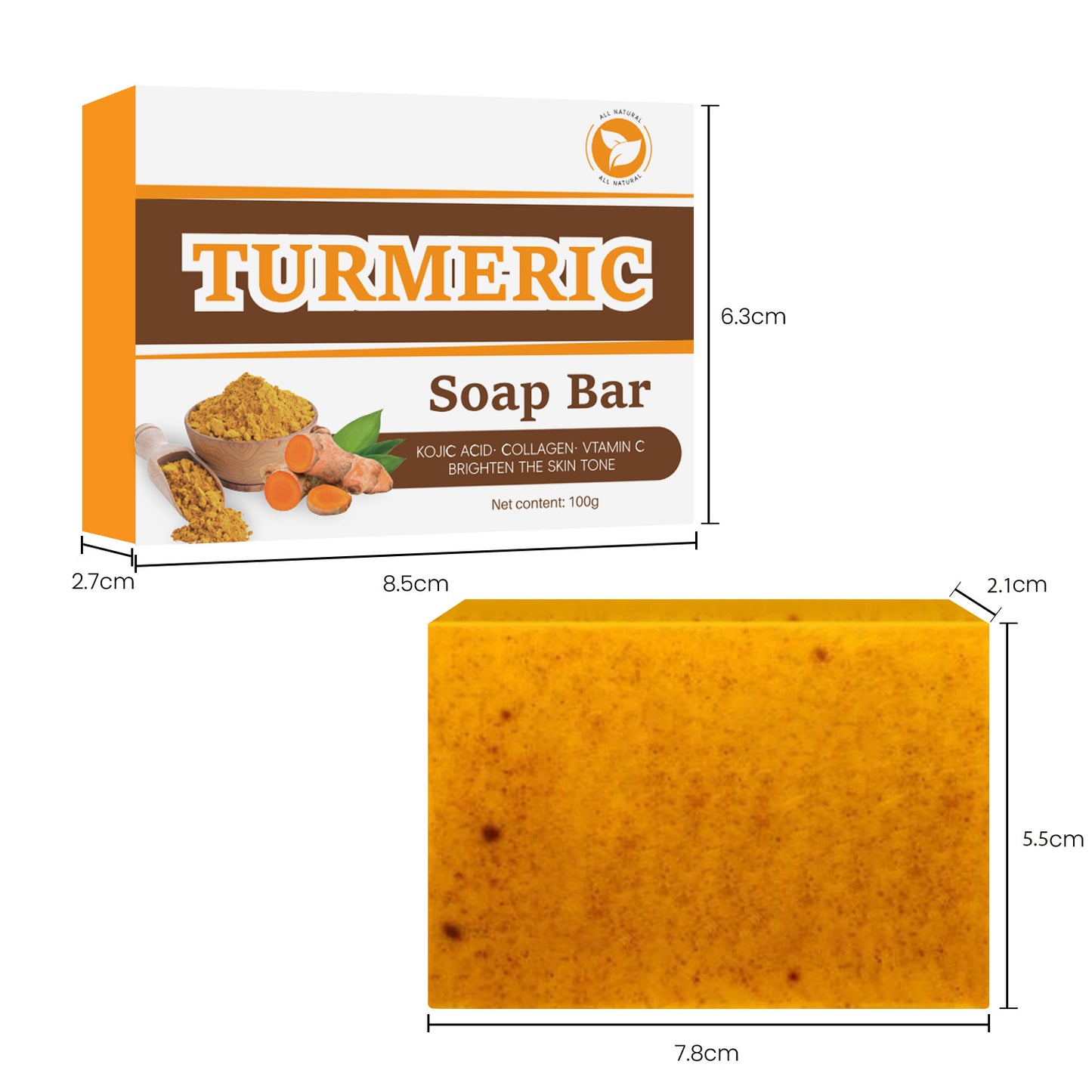 Turmeric Lemon Soap Handmade Cold Process