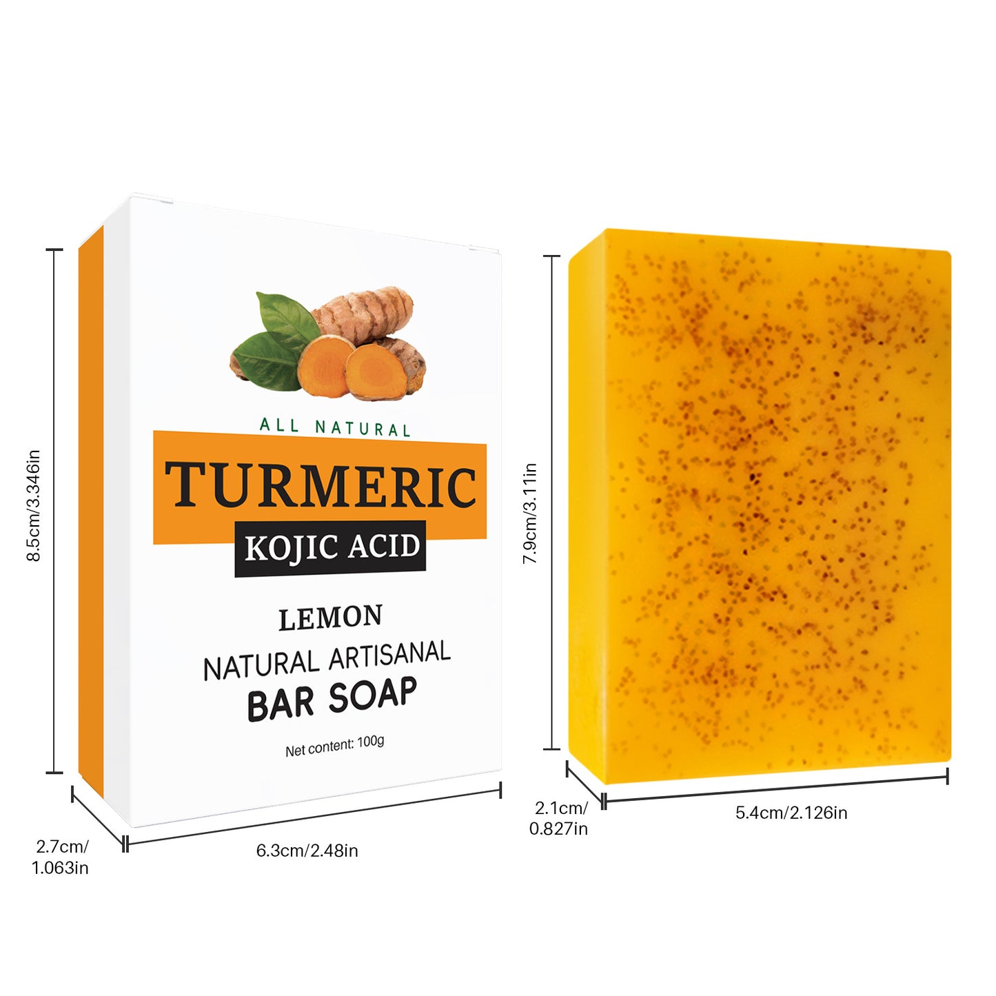 Turmeric Lemon Soap Handmade Cold Process