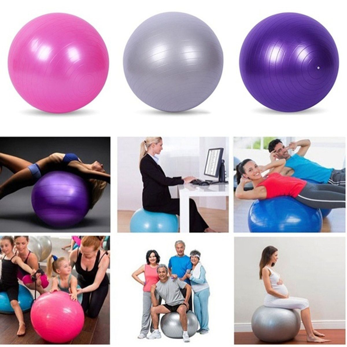 B ) Pilates ball diameter: 2"